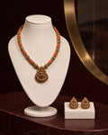 A beautiful blend of coral-red beads and antique temple detailing – KPK032 product image 1